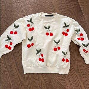 Mini Rodini Embroidered White Sweatshirt 7/8